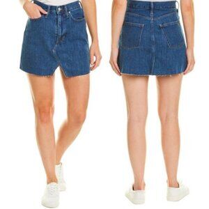 NEW Madewell McCaren Cutout Denim Skirt Raw Hem 27
